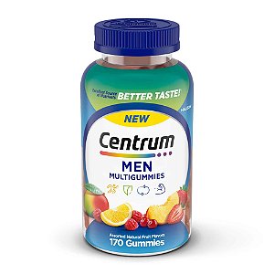Centrum Men Multigummies, Multivitamínico masculino, 170 Gomas Sabor Frutas