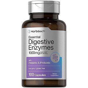 Essential Digestive Enzymes 1000mg, 100 Cápsulas, Horbaach