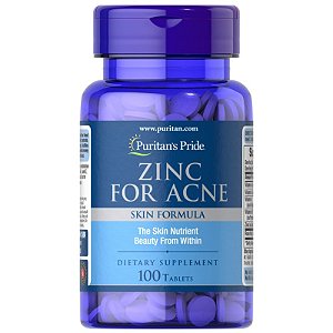 Zinco para Acne (100 comp) Puritan's Pride