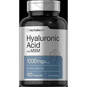 Acido hialuronico , Com MSM, 1000mg, 120 Cápsulas, Horbaach