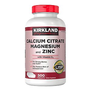Citrato de Cálcio + Magnésio e Zinco, 500 Tabletes, Kirkland