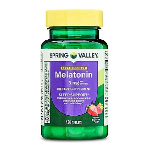 Melatonina 3mg, 120 Comprimidos Sublingual, Spring Valley