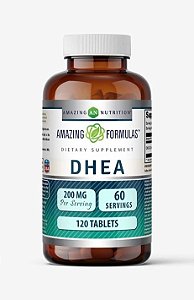 DHEA 100mg por porção, 120 Comprimidos, Amazing Formulas