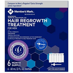 Minoxidil 5%, 6 meses ,Members Mark