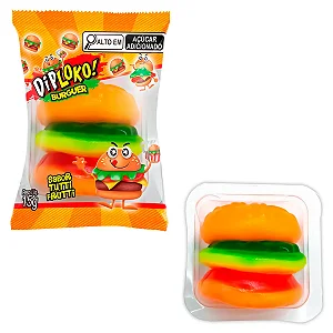 Bala de Gelatina em Formato de Hambúrguer 18g