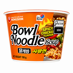 Macarrão Instantâneo Sabor Frango Picante 100g – Bowl