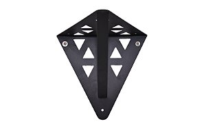 Suporte Triangular de Parede para Vasos – Chapa de Aço com Recortes