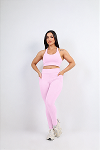 Conjunto Calça Mavie Rosa BB Gramatura 280
