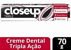 CREME DENTAL CLOSE UP TRIPLE 70G MENTA AMERICANA