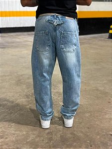 Calça Jeans Wide Leg / Baggy Vintage - Lavagem Clara