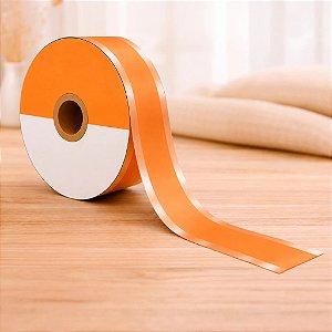 Fita Maxi Albano 3D Laranja 32mmx 100metros Laço Presente Decoração Embalagem