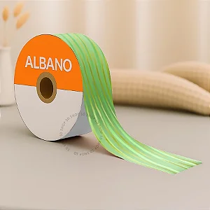 Fita Maxi Line Albano 32mmx100metros Verde Laço Presente Decoração Embalagem