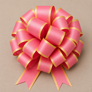 Fita Decorada 3D Maxi Albano Rosa com Ouro – 32 mm x 100 metros