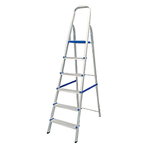 Escada Doméstica 6 Degraus em Alumínio