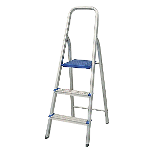 Escada Doméstica 3 Degraus em Alumínio