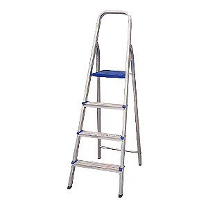 Escada Doméstica 4 Degraus em Alumínio