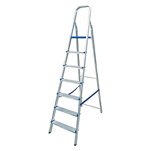 Escada Doméstica 7 Degraus em Alumínio
