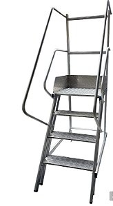 Escada Plataforma Trepadeira NR12 – 3 Degraus