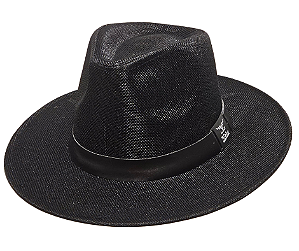 Chapéu Fibra de Bambu DiGoias - Preto/Preto