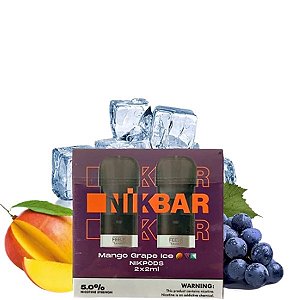 Pod para Nikbar Mango Grape Ice  - 2 Unidades