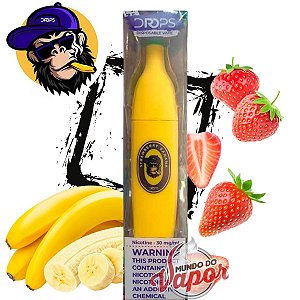 Pod Descartavel Strawberry Banana 1500Puffs -Funky Monkey- Drops