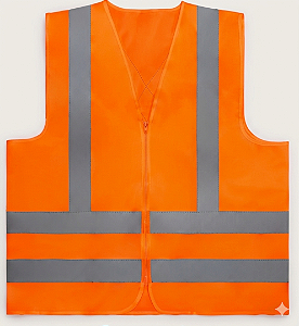 Colete Refletivo de Segurança EPI Sem Bolso Fluorescente Verde e Laranja NBR 15292