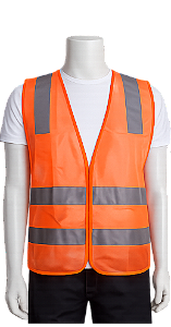 Colete Refletivo de Segurança EPI GSM Verde Fluorescente e Laranja – NBR 15292