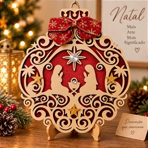 🎄 Oratório Natalino em MDF — Sagrada Família