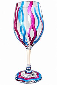 Taça de Vinho Pintada à Mão