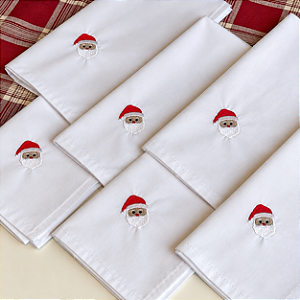 Guardanapos Bordado Papai Noel