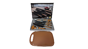 Faqueiro Premium - 17 Peças - Marrom