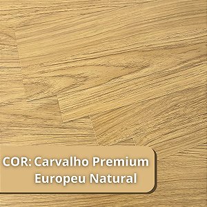 5 Kit com 12 Placas de Piso Vinílico Autocolante Amadeirado - Carvalho Premium Natural