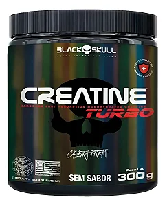 Creatina Turbo Black Skull 300g Sem Sabor