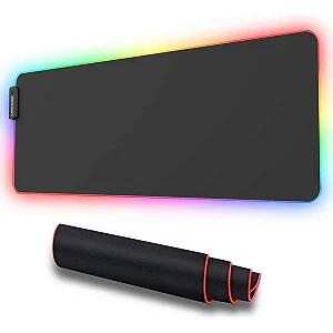 Mouse Pad Gamer RGB Luxcoms RGB 80x30cm Preto