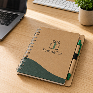 Kit 20 Cadernos Ecológico com Caneta Personalizado