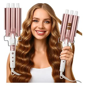 Modelador De Cachos Profissional Tri-ondas Cerâmica Hatteker