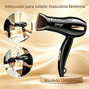 Secador De Cabelos 220v Bivolt 240v Quente Frio Temperatura