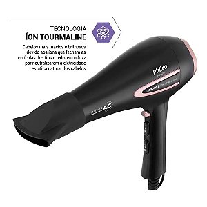 Secador De Cabelo Profissional Philco 2100w Íon Com Difusor