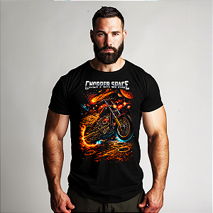 Camiseta Motorcycle Chopper Space