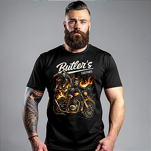 Camiseta Motorcycle Custom Riders on Fire