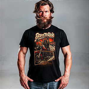Camiseta Motorcycle Born to Ride Route
