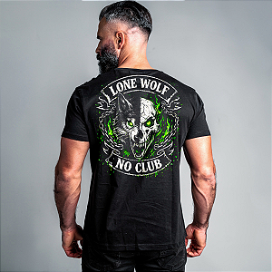 Camiseta Motorcycle Lobo Caveira Verde