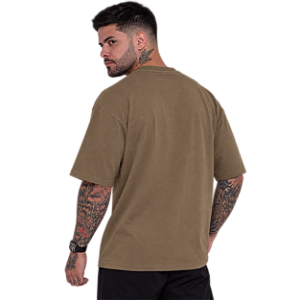 Camiseta Oversized Lisa Canela Escura