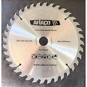 DISCO DE CORTE COM SERRAS CIRCULARES TIPO TCT - DIMENSOES: 230MMX36DTS AFIAÇO