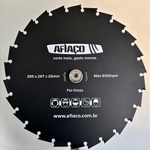 DISCO DE CORTE TIPO STARTER - DIMENSOES: 255 X 26TX 20MM AFIACO