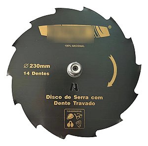 Disco 14 Dentes Travados Afiaço 230mm