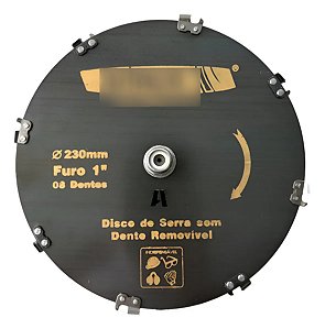 Disco De Serra Afiaço 8 Dentes Removíveis