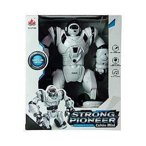 Mini Robô Calvin - Strong Pioneer - Com Luz e Som - Yes Toys