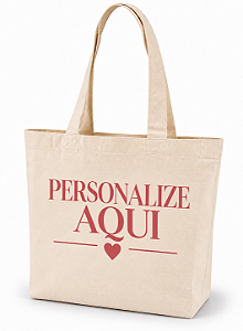 Ecobag Personalizada em Algodão Crú - 30cm x 40cm