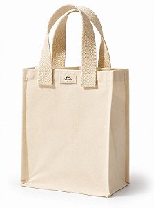 Mini Ecobag Personalizada em Algodão Cru - 13cm x 18cm
